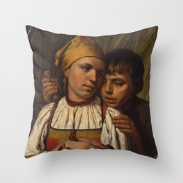 Alexey Venetsianov - Reapers (1828) Throw Pillow