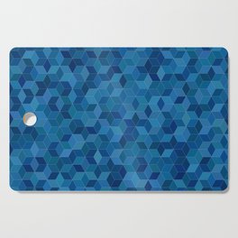 Blue Shaded Diamonds Cutting Board