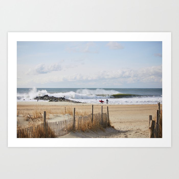 Unknown Surfer Rockaway Beach NYC Winter 2020 Art Print