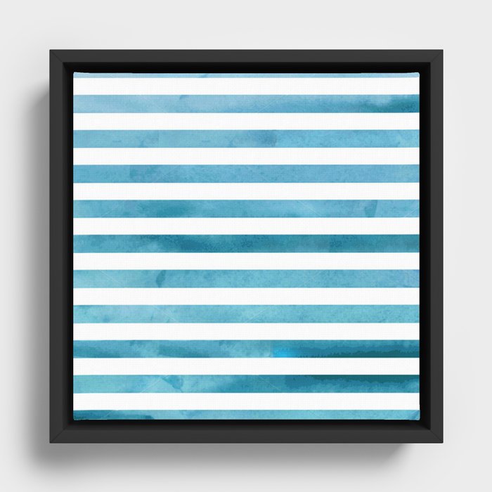 Water Lines Framed Canvas