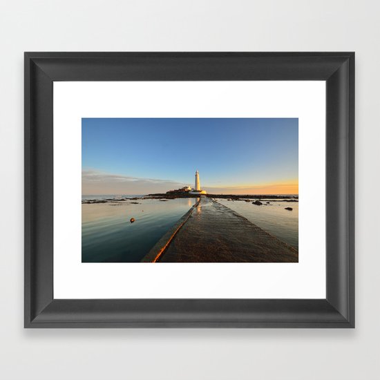 St Marys Lighthouse Framed Art Print