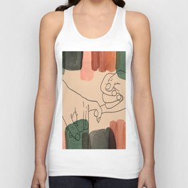 Promise in all seasons, pinky promise art print, printable pinky swear concept, stain shapes poster Tank Top