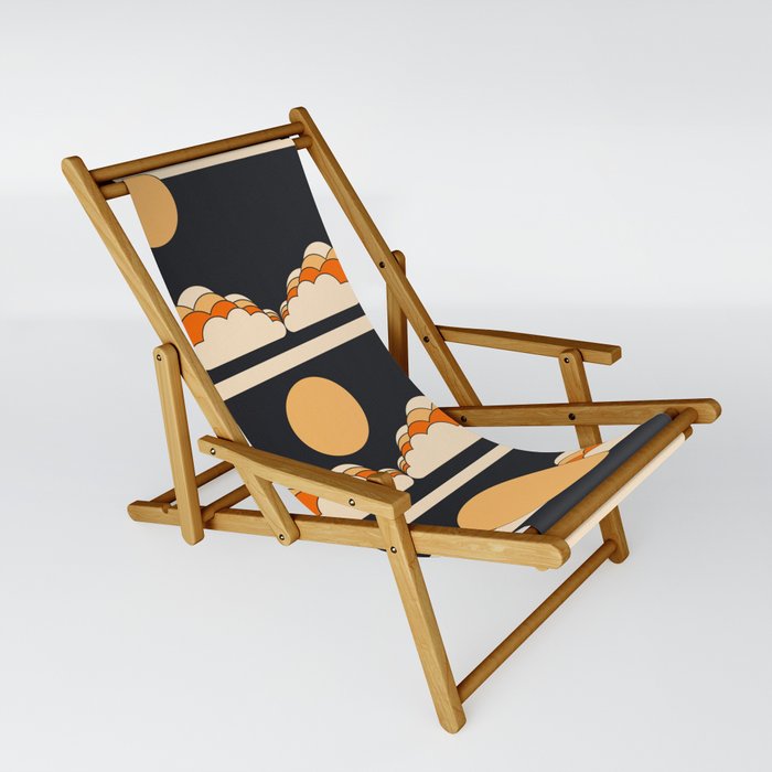 Moonrise Sling Chair | Graphic-design, Digital, Retro, 70s, Seventies, Moon, Luna, Sunrise, Abstract, 60s