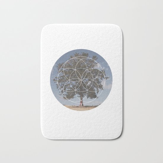 Free Tree Hugs - Geometric Photography Bath Mat