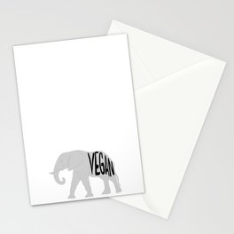 vegan (elephant)  Stationery Cards
