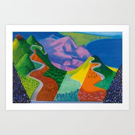 'Pacific Coast Highway and Santa Monica', David Hockney HD Art Print
