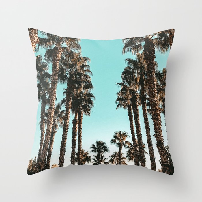 Palm Tree Days {1 of 2} Tropical Cali Art Print Throw Pillow