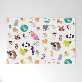Pattern of dogs, adorable and friendly animal. Welcome Mat
