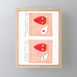 Strawberry Thoughts Framed Mini Art Print