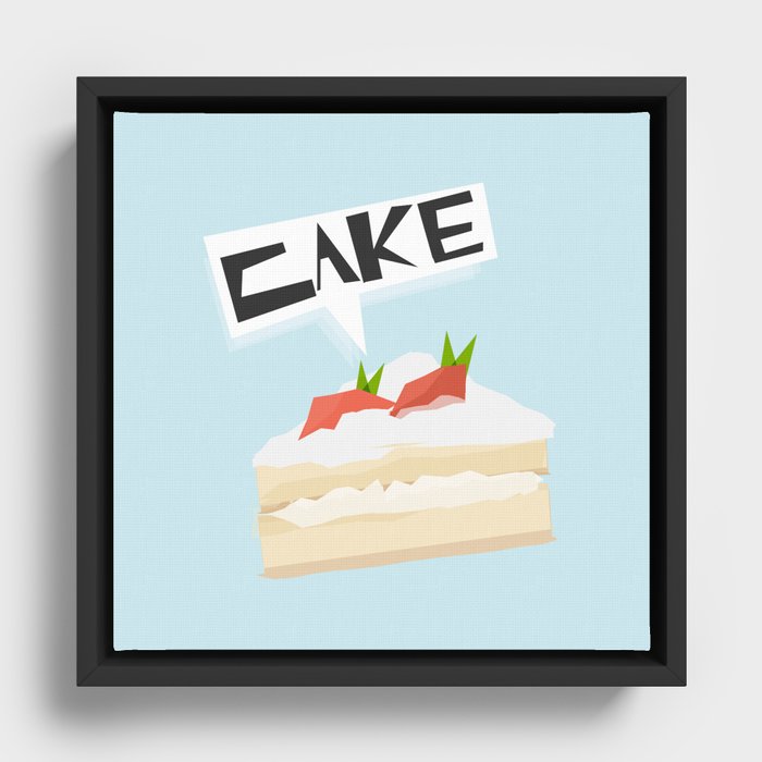 Strawberry Cake! Framed Canvas