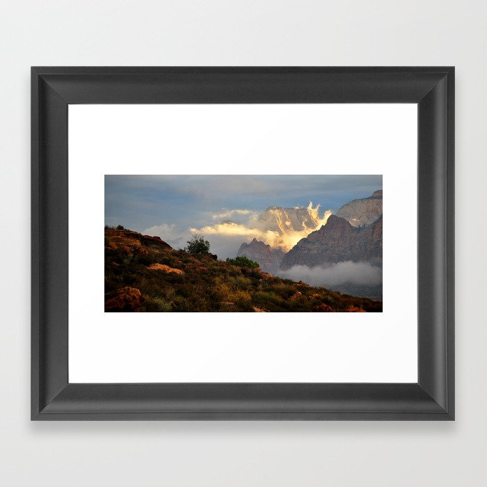Dream Clouds Zion National Park Framed Art Print
