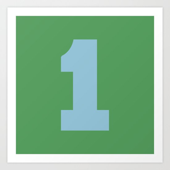 Number 1 Art Print