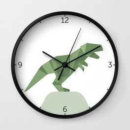 Origami T-Rex Wall Clock