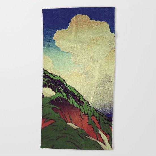 The Hike to Mt Harusan Beach Towel