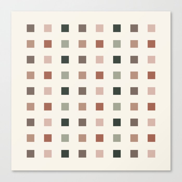 Squares pattern neutral Canvas Print