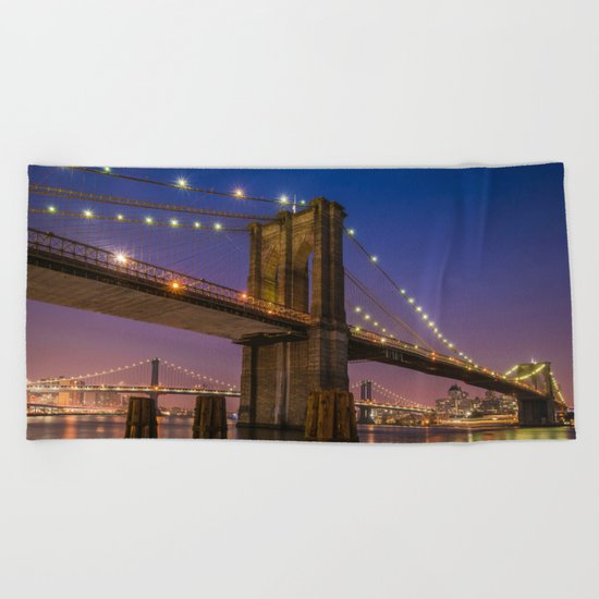 Brooklyn Nights Beach Towel