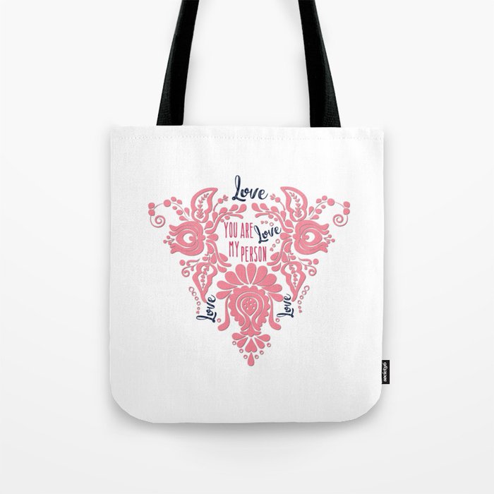 Lace Heart Valentine's Day Tote Bag