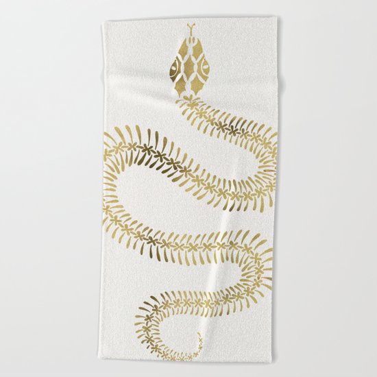 Snake Skeleton – Gold Beach Towel