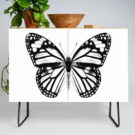 Monarch Butterfly | Vintage Butterfly | Black and White | Credenza
