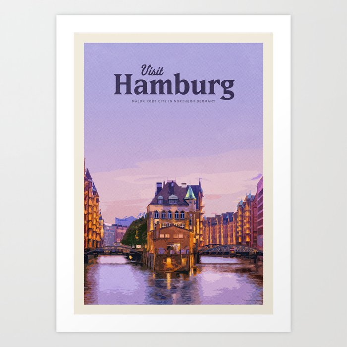 Visit Hamburg Art Print