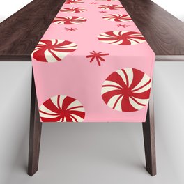 Peppermint Candy Pattern (red/pink/white) Table Runner