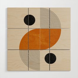 Abstract Geometric Shapes Wood Wall Art