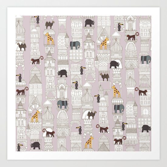 urban jungle blush pink Art Print