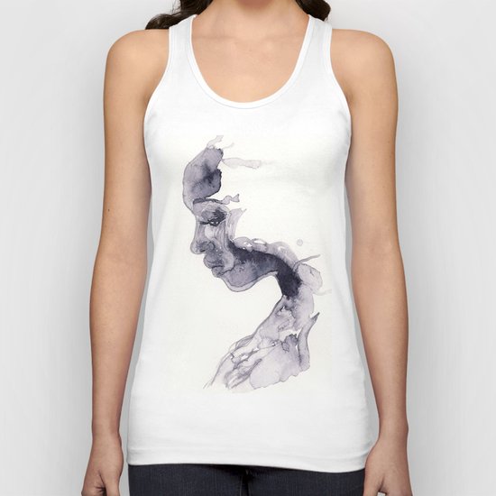 Thoughts - ink wash Unisex Tank Top