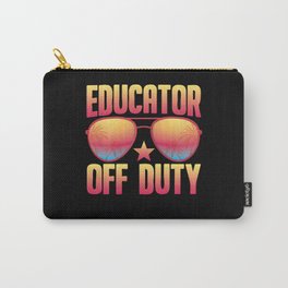 Educator Off Duty Teaching Sunglass Retro Teacher Carry-All Pouch