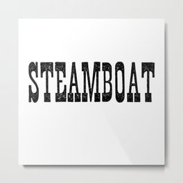 Steamboat Metal Print | Typography, Illustration, Drawing, Vintage, Popeye, Pattern, Mickymouse, Realism, Stencil, Steamboat 