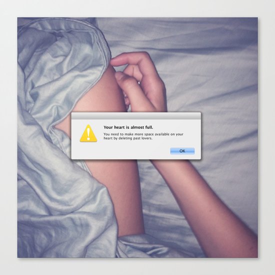 Delete Past Lovers (OK) Canvas Print