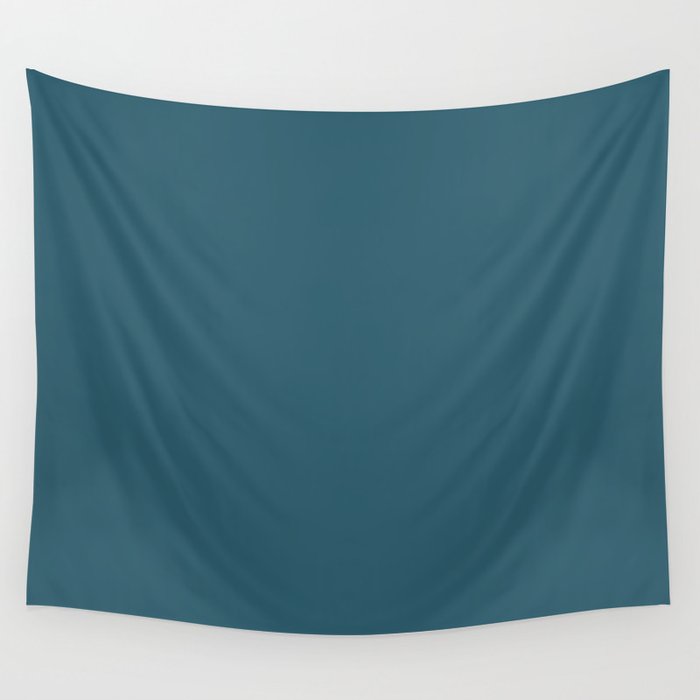 Teal The World (Blue) Wall Tapestry