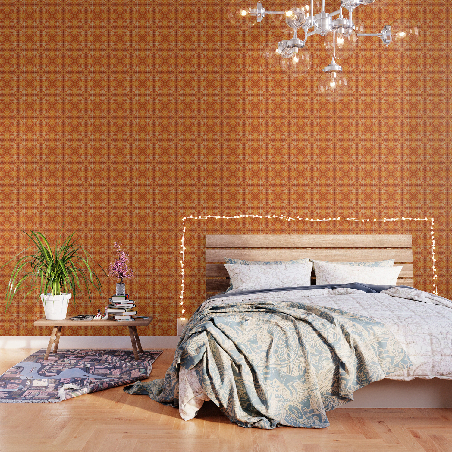 A Damask Pattern Is Inspired By Rococo And Baroque Wallpaper