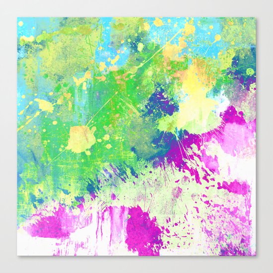 Love Colour (Abstract, colourful painting) Canvas Print
