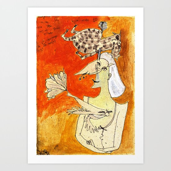crazy doodle Art Print