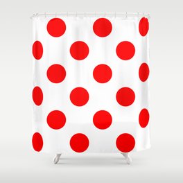 Red Dots Shower Curtains Society6