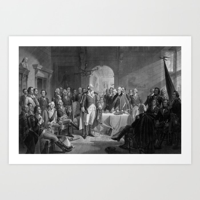Washington Meeting His Generals Art Print