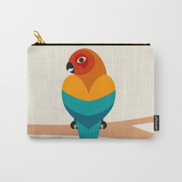 Retro Rainbow Parrot Carry-All Pouch