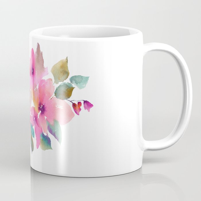 Lovely pink flowers. Watercolor florals Coffee Mug