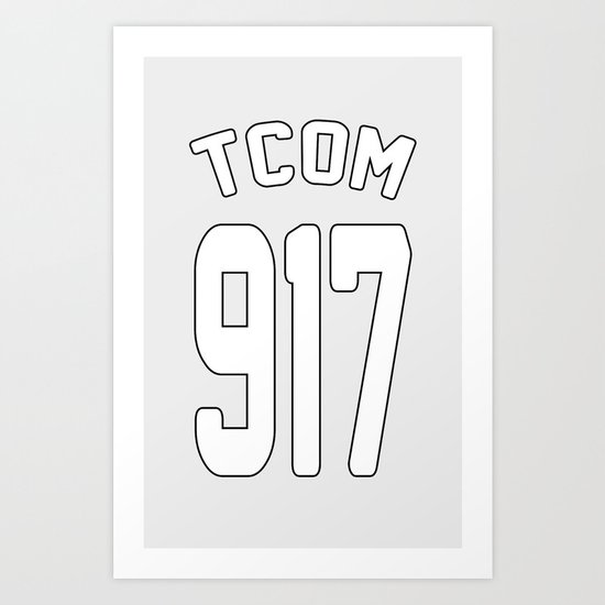 TCOM 917 AREA CODE JERSEY Art Print