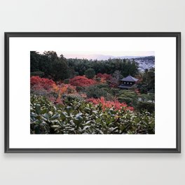 View of the temple Gingaku-Ji during sunset | Kyoto Japan travel photography | Art Print Framed Art Print