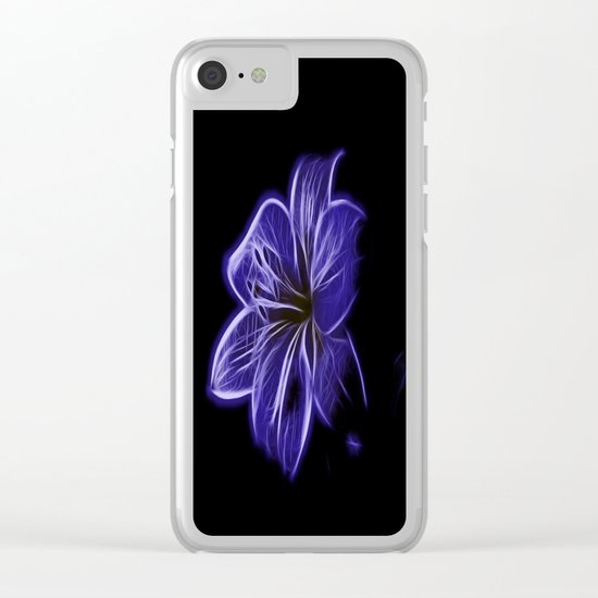 A luminescent flower Clear iPhone Case