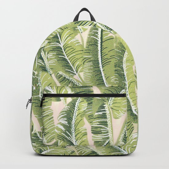 Banana Leaf Pattern Backpack