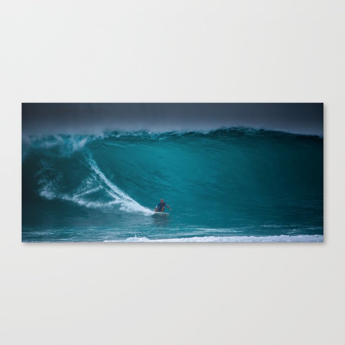 Kelly Slater riding Pipeline Canvas Print