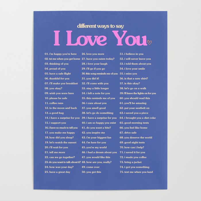 Ways to Say I Love You Poster