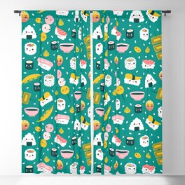 Happy sushi pattern Blackout Curtain