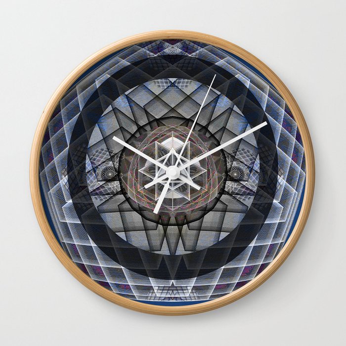 Mastery of the Merkaba Sacred Geometry Meditation Soul Travel Mandala Wall Clock