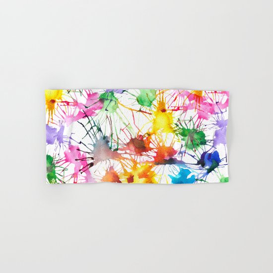 Watercolor Splashes Hand & Bath Towel