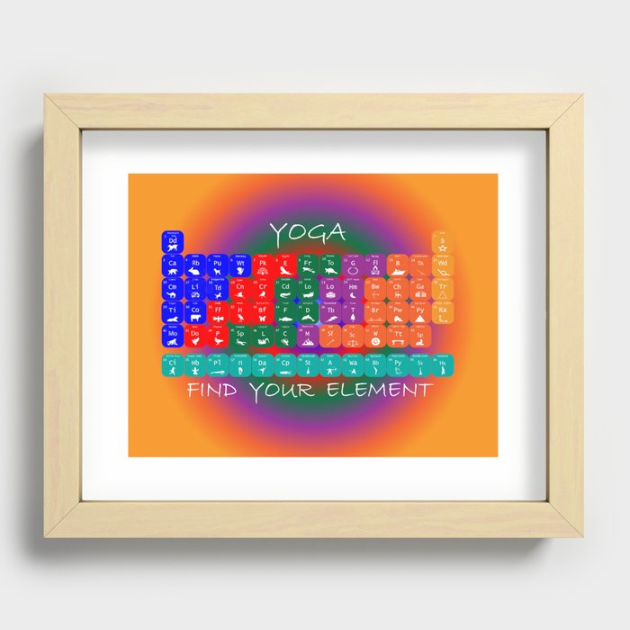 Yoga elements chart Recessed Framed Print
