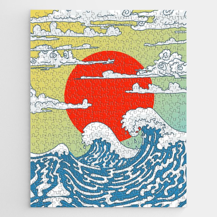 Japanese waves Jigsaw Puzzle